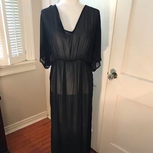 Old Navy black sheer swimsuit cover up XL